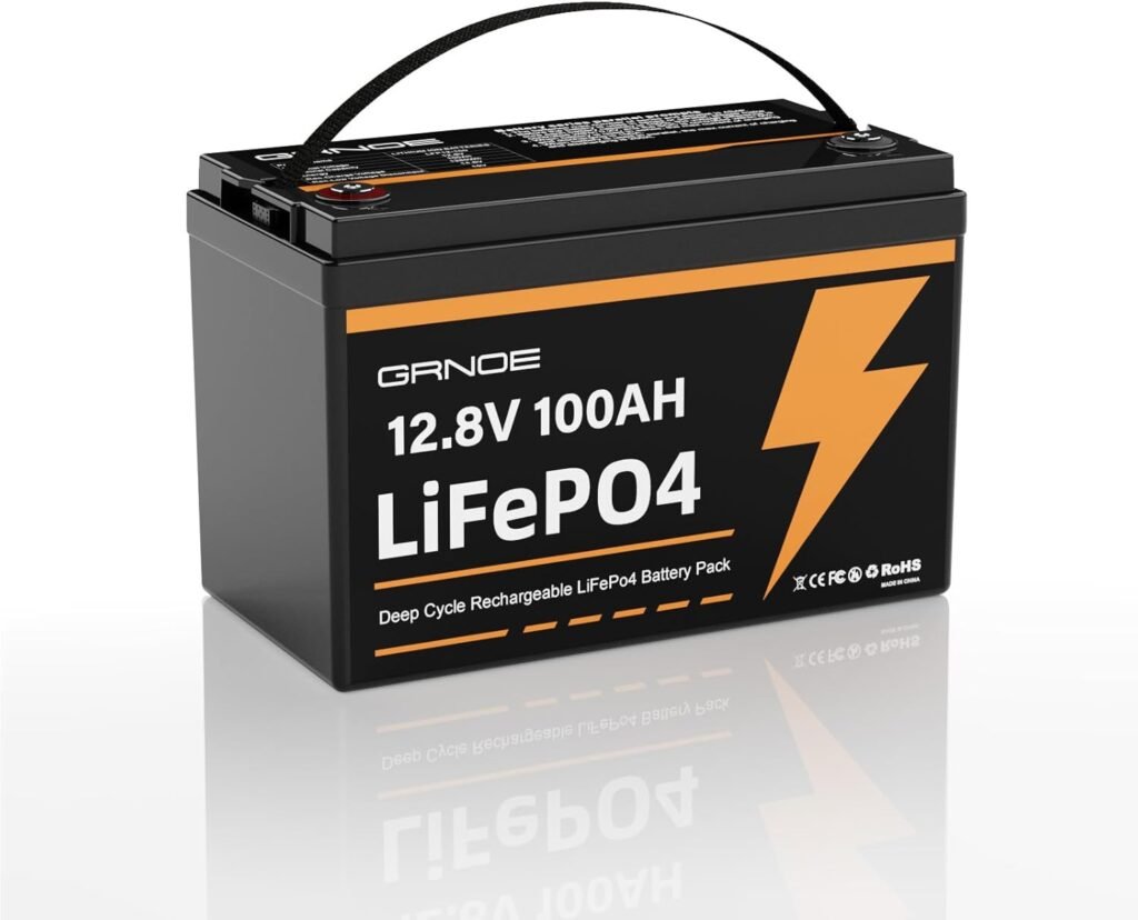 12V 100Ah LiFePO4 Lithium Battery Group 31 (4-Pack) With Built-in 100A BMS, Low-Temp Protection Up to 15000 Deep Cycles Rechargeable Battery for RV, Marine, Solar System, Van, Trailer, Backup