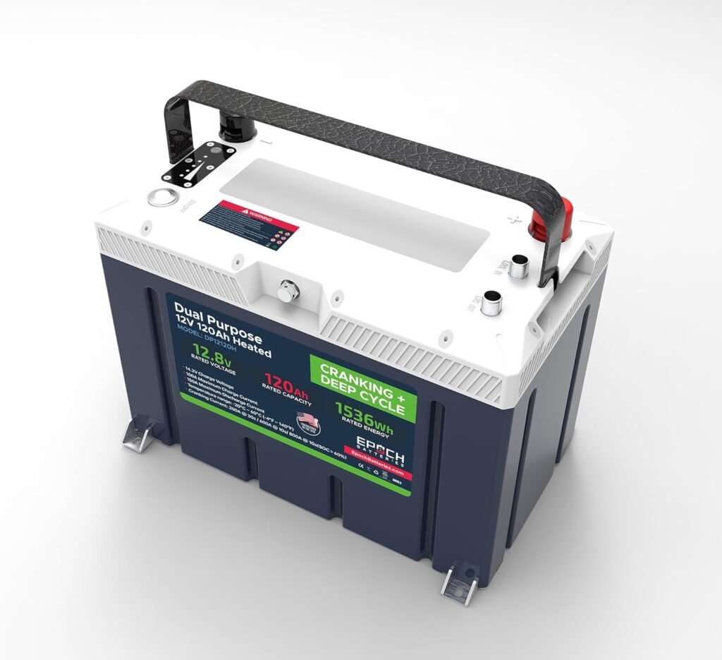 12V 120Ah Pro Series - LiFePO4 Cranking  Deep Cycle Lithium Battery (Dual Purpose), Group 27 Built-in 150A BMS with 1100CCA, 800A @ 10s Cranking Ability, Perfect for Marine, Trolling Motors, RV