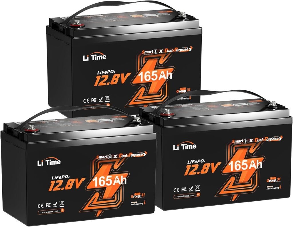 LiTime 12V 100Ah Trolling Motors LiFePO4 Battery (Group 31), 12 Volt Bluetooth Lithium Batteries, Max. 15000 Deep Cycles, 100A BMS, Low-Temp Protection for Marine, Boat, Yacht, RV, Solar (2-Pack) LiTime 12V 100Ah Trolling Motors LiFePO4 Battery (Group 31), 12 Volt Bluetooth Lithium Batteries, Max. 15000 Deep Cycles, 100A BMS, Low-Temp Protection for Marine, Boat, Yacht, RV, Solar (2-Pack)