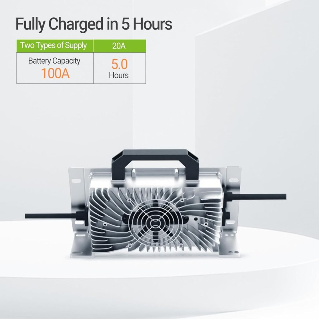 48V 100Ah Bluetooth Lithium Battery,Golf Cart Use,with Built in 200A BMS,5.12kWh 48V Lithium Battery with 10.24kW Output, 1000A Peak Current