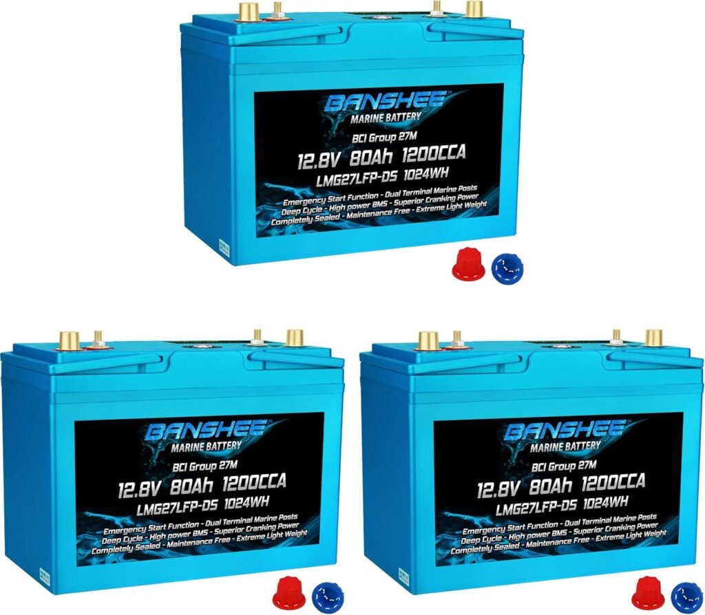 Banshee 36V Lithium Deep Cycle Marine Battery Group 27-3 Pack