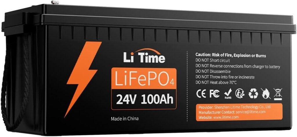 LiTime 24V 100Ah LiFePO4 Deep Cycle Battery, 4000+ Deep Cycle, Built-in 100A BMS, Perfect for Trolling Motors, Boats, RVs, Off-Grid, Home Energy (2 Packs) LiTime 24V 100Ah LiFePO4 Deep Cycle Battery, 4000+ Deep Cycle, Built-in 100A BMS, Perfect for Trolling Motors, Boats, RVs, Off-Grid, Home Energy (2 Packs)