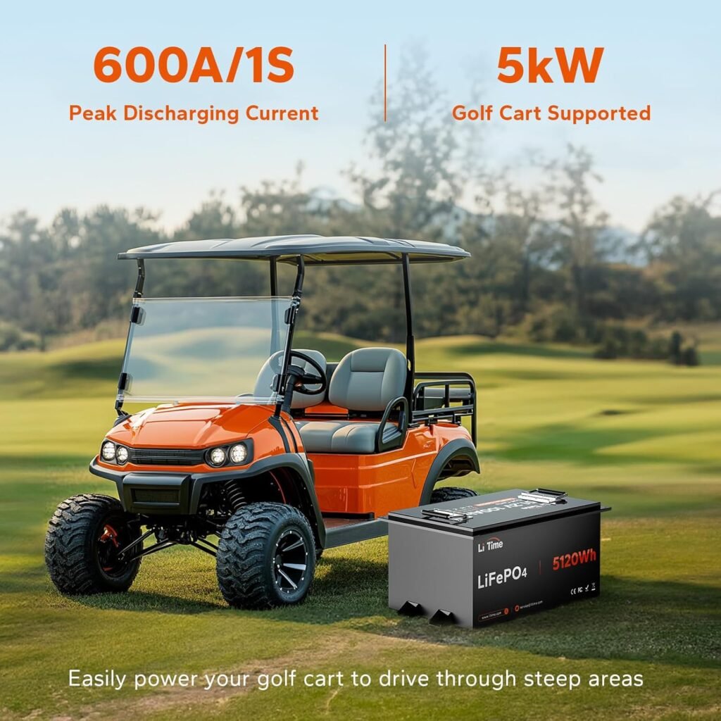 LiTime 48V 100Ah Lithium Golf Cart Battery with RS485 Communication, Low-Temp Protection, Support up to 5kW Motor, Perfect for Golf Carts, UTV, LSV, NEV, Home Energy Storage LiTime 48V 100Ah Lithium Golf Cart Battery with RS485 Communication, Low-Temp Protection, Support up to 5kW Motor, Perfect for Golf Carts, UTV, LSV, NEV, Home Energy Storage
