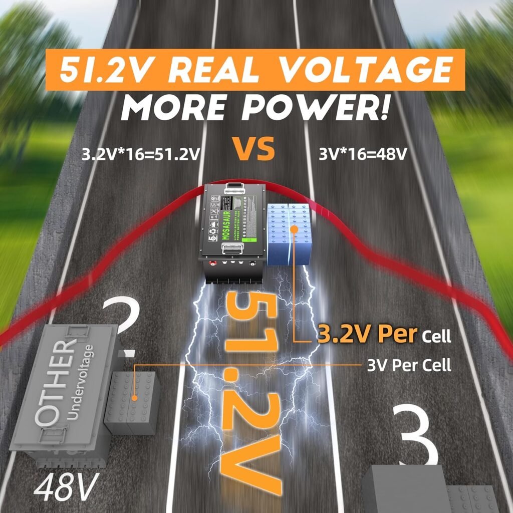 48V 105Ah Golf Cart Lithium Battery, Built-in Smart 200A BMS with Touch Monitor and 20-Amp Charger, APP Supported, MAX 10.24 kW, 4000+ Cycles Charging, Designed for Golf Cart 48V 105Ah Golf Cart Lithium Battery, Built-in Smart 200A BMS with Touch Monitor and 20-Amp Charger, APP Supported, MAX 10.24 kW, 4000+ Cycles Charging, Designed for Golf Cart