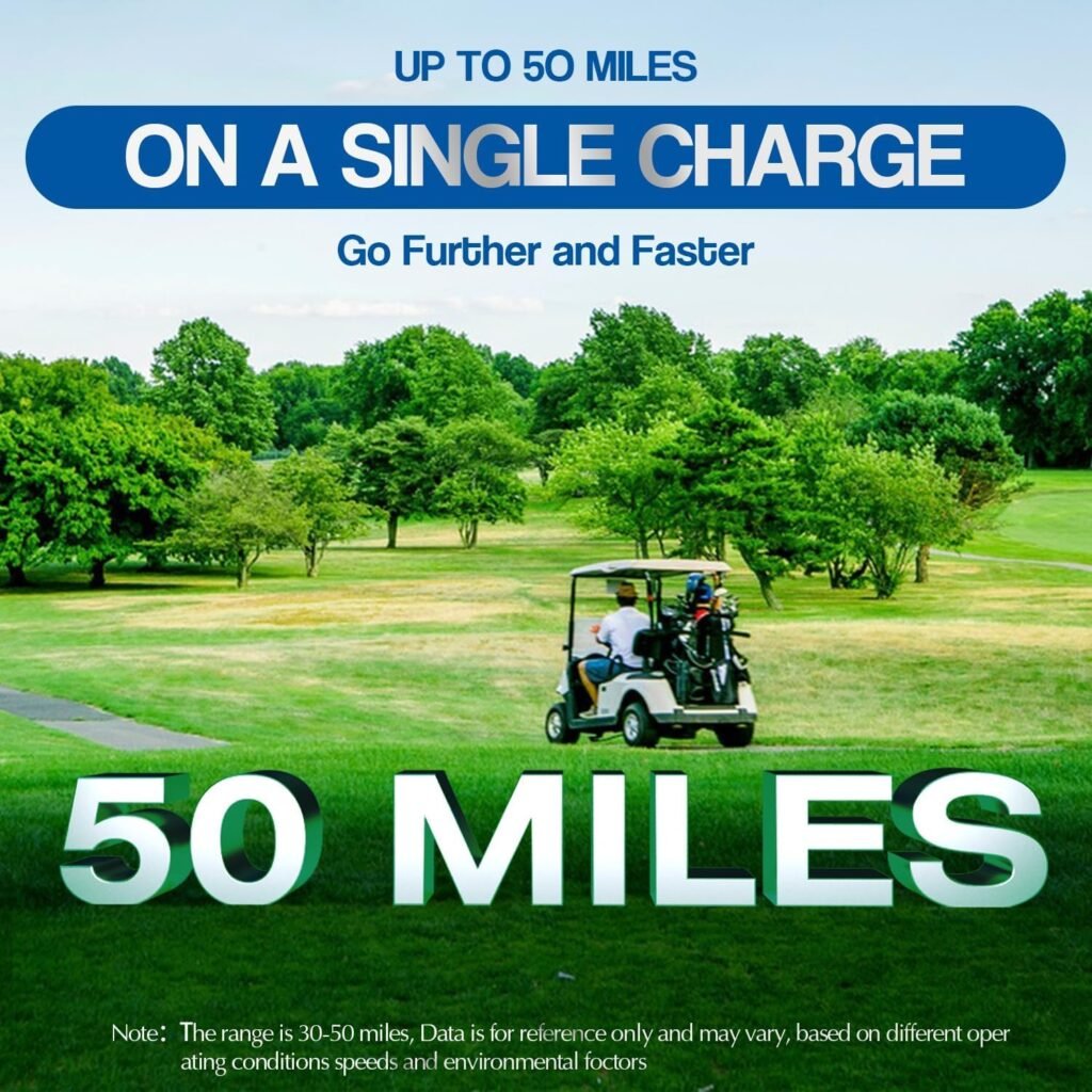 48V 105Ah Mini Lithium Golf Cart Battery, Built-in 200A BMS, Max 10.24KW Power Output, 6000+ Cycles Rechargeable LiFePO4 Battery, with 58.4V 22A Charger, Touch Monitor APP, Perfect for Golf Carts 48V 105Ah Mini Lithium Golf Cart Battery, Built-in 200A BMS, Max 10.24KW Power Output, 6000+ Cycles Rechargeable LiFePO4 Battery, with 58.4V 22A Charger, Touch Monitor APP, Perfect for Golf Carts