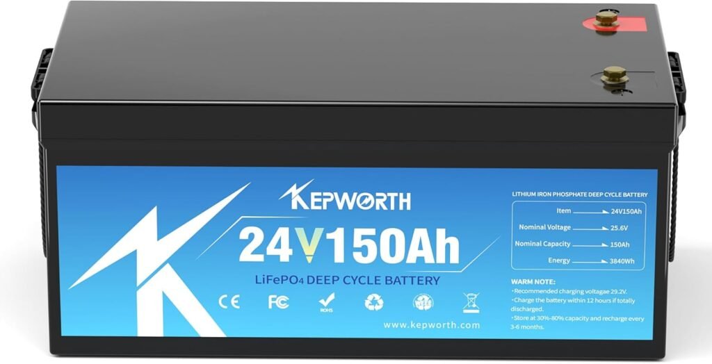 KEPWORTH 48V 100Ah Lithium Battery, Rechargeable Deep Cycle LiFePO4 Batteries, 200A Smart BMS, Perfect for Golf Carts, Rv, Solar, Offgrid, Boat, Trolling Motor