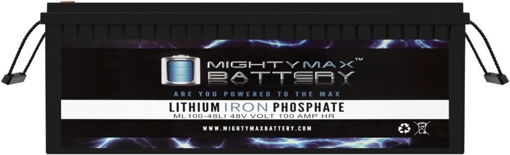 Mighty Max Battery 48V 100Ah Lithium Replacement Battery Compatible with RV, Trolling Motor, Golf Cart Mighty Max Battery 48V 100Ah Lithium Replacement Battery Compatible with RV, Trolling Motor, Golf Cart