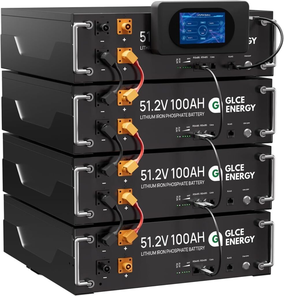 48V 400Ah LiFePO4 Lithium Battery, Grade A Cells, 20,48kWh Deep Cycle Battery with CAN and RS485 Communication Interface, 15000+Cycles, RV, Solar, Marine, Overland, Home Energy Storage