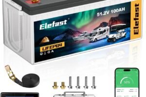 48V Lithium Battery Golf Cart,48V 100AH Golf Cart Batteries with 58.4V 18A Charger and LCD Touch Monitor,Built-in Smart 200A BMS and Bluetooth,Peak Current 1000A,Perfect for Ezgo,Yamaha,Club Car