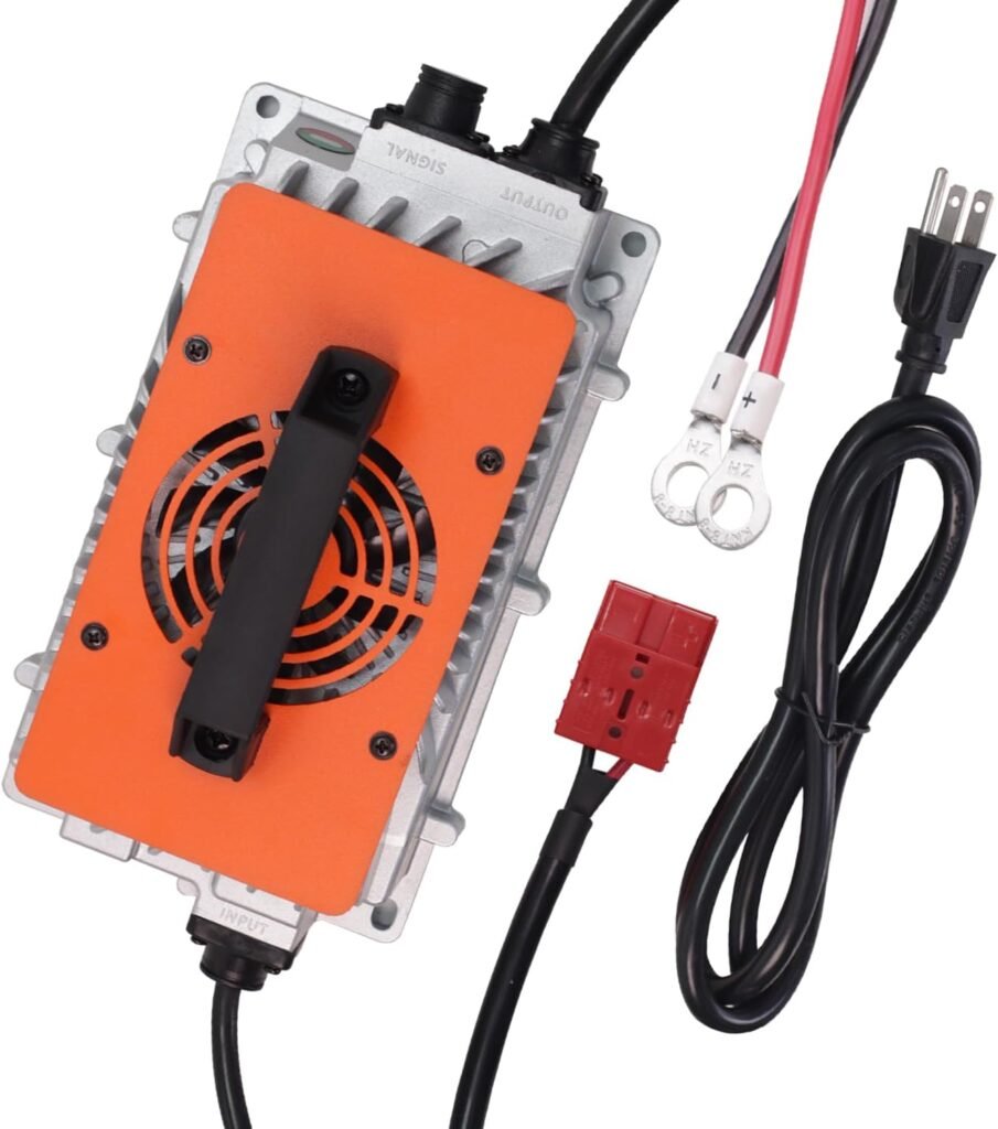 CHINS 48V Lithium Golf Cart Battery, Volt 100Ah LiFePO4 Battery, Built-in Bluetooth 200A BMS, Includes 48V 18A Charger, Monitor, Perfect for Golf Carts