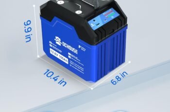 DC HOUSE 12V 100Ah 3.0 Trolling Motor Marine Battery, Bluetooth & Low Temp Cut-Off with SOC Status Indicators, USB-A, DC, USB-C Ports, Built-in 100A BMS, Up to 15000 Cycles