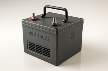 48V 105Ah Lithium LiFePO4 Golf Cart Battery w/ 25A Charger, Self-Heating, Built-in 200A BMS, Bluetooth App, IP67 Metal Case, 6000+ Cycles, Max 10.24kW 50 Miles Range for Golf Cart