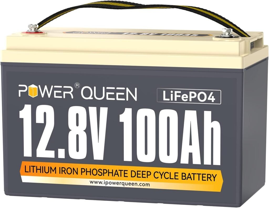 Power Queen 12V 50Ah LiFePO4 Battery Upgrade, Lithium Battery with 50A BMS Protection, Up to Cycles, Portable  Lightweight for RV Camping, Trolling Motor,Fish Finder, Solar