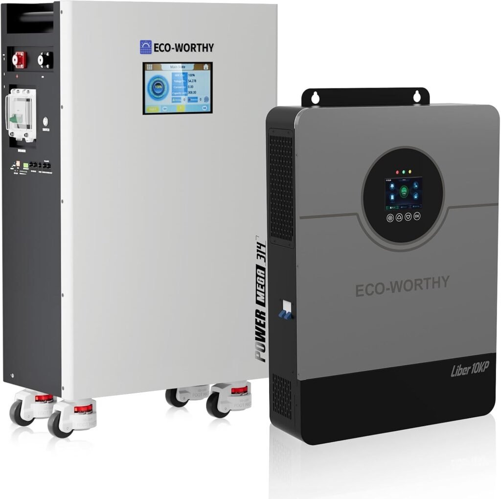 ECO-WORTHY Powermega 48V 314Ah LiFePO4 Energy Storage System with Liber 10KP 10kW Hybrid Inverter, Active Balancing BMS, Battery Built-in BluetoothWiFi, Communication for Home Backup, Off-Grid ECO-WORTHY Powermega 48V 314Ah LiFePO4 Energy Storage System with Liber 10KP 10kW Hybrid Inverter, Active Balancing BMS, Battery Built-in BluetoothWiFi, Communication for Home Backup, Off-Grid
