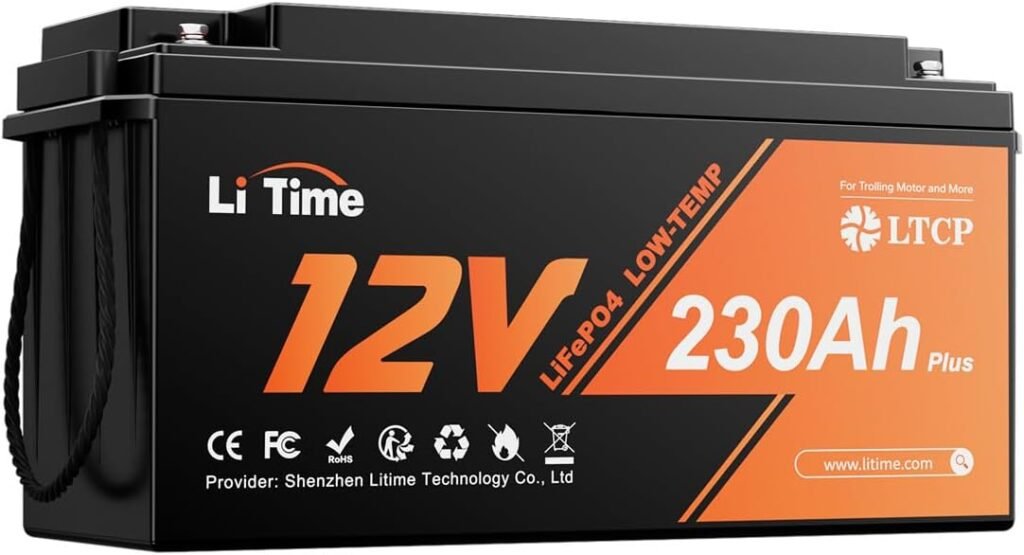 Litime 12V 230Ah Deep Cycle LiFePO4 Battery for RV, Camper, Travel Trailer