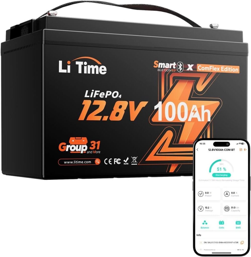 Litime 12V 230Ah Deep Cycle LiFePO4 Battery for RV, Camper, Travel Trailer