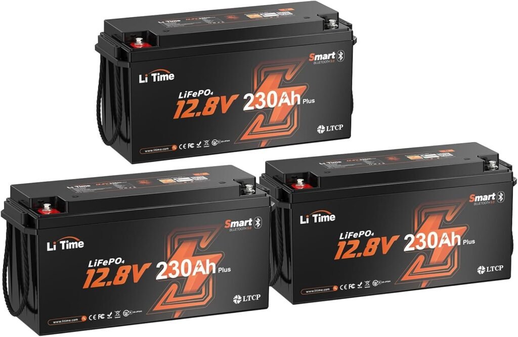 Litime 12V 230Ah Deep Cycle LiFePO4 Battery for RV, Camper, Travel Trailer