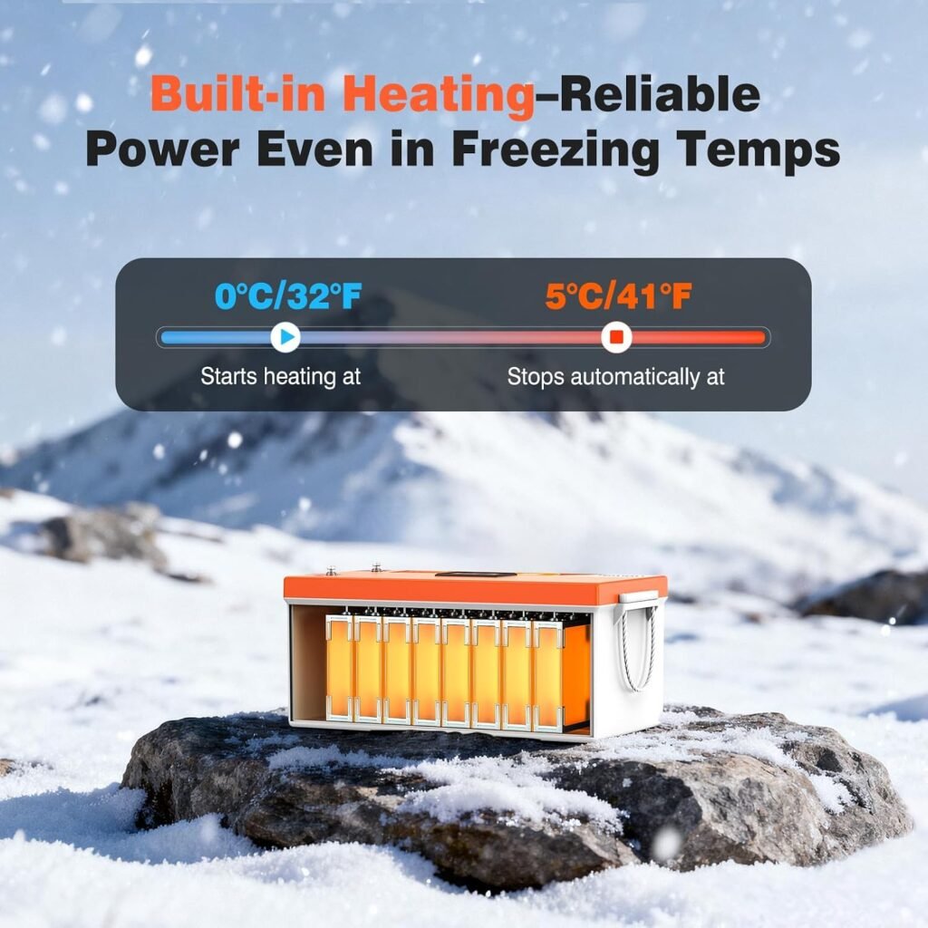 TEMGO 12V 300Ah Self-Heating LiFePO4 Lithium Battery with Touchable Screen, APP Monitoring, Built-in 200A BMS, Max 3840W Load Power,5000+ Cycles, Perfect for RV/Camper, Solar